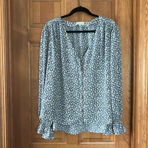 Floral plus size blouse, button-down size 2x